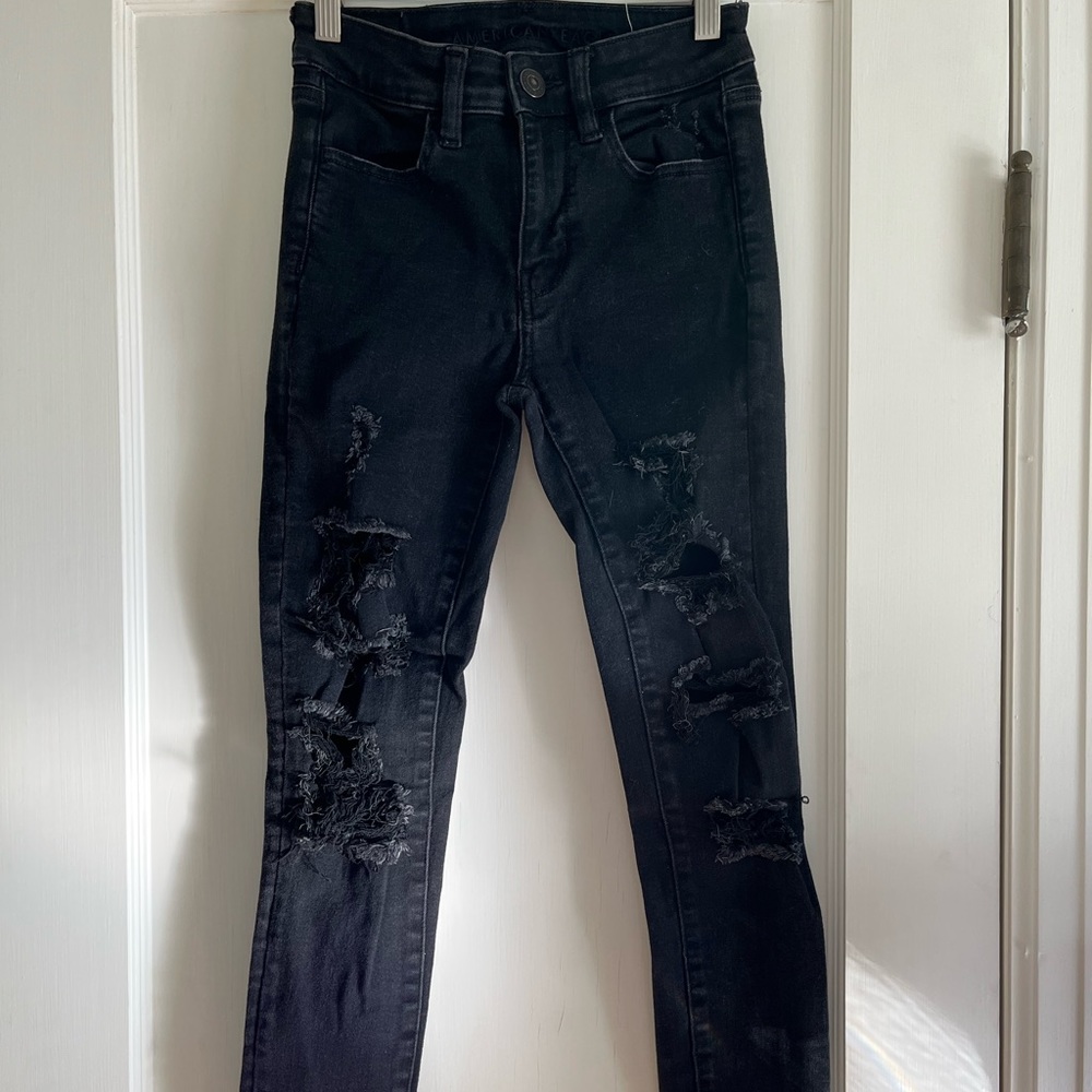 American Eagle Ripped Highrise Jeggings